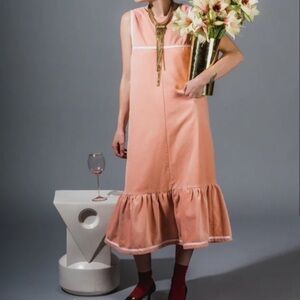 Handmade Peach Sleeveless Dress Size XS/S